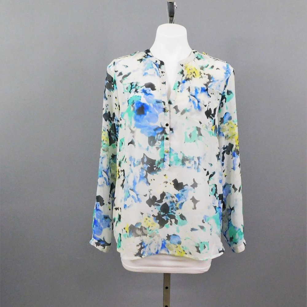 Apt. 9 Women Shirt White‎ Multicolor M